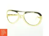 Guldfarvet brillestel, Elvis stil (str. 24x10 cm) - 4