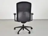 Köhl kontorstol med sort polster og armlæn - 3
