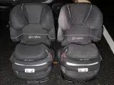  2 stk Cybex Pallas 2-fix autostole 9-36kg 