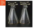 Vintageglas med guldkant (str. 10 x 6 cm) - 2