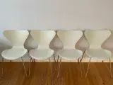 4 Syverstole i hvid  - 2