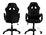 Race gamer stol/ kontor stol i sort PU/læder look