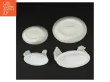 2 stk. Høns i kurv Opaline mælkeglas sæt (str. 14 x 11 x 11 cm og 10 x 7 komma 5 x 9 cm) - 2