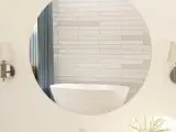Spejl uden ramme 90 cm rund glas