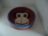 keramik fad/skål med abe