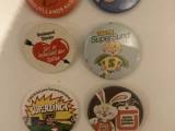 6 retro reklame badges 