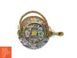 Porcelæns tekande med blomsterdekoration (str. 17 cm) - 3