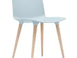 B2B Engros -  TAC stol med plastsæde (mat) - Lys blå-eg
