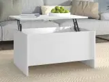 Sofabord 80x55,5x41,5 cm konstrueret træ hvid