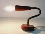 ⭐️- Smuk Retro Væglampe i Teaktræ og Messing - 4