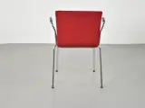Log konferencestol fra rumas med rødt polster - 3
