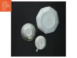 Vintage kinesisk Porcelænsservice med landskabsmønster (str. Tallerken, 13 cm. skål, 8 cm. kande 8 cm) - 4