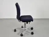 Häg h04 kontorstol med sort/blå polster og alugråt stel - 4