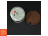 Knabstrup keramik marmeladekrukke med trælåg fra Knabstrup (str. Ø. 9 cm. længde, 8 cm) - 3