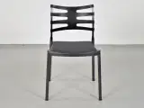 Fritz hansen konferencestol med sort sæde og sort stel