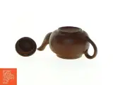 Brun keramik tekande (str. 17 x 8 x 10 cm) - 3