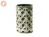 Vase i Grønt Glas og Sølv Ornament (str. 10 x 6 cm) - 2