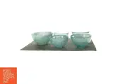 Lyseblå skåle i glas (str. 11 X 17 og 13 X 23cm) Kosta Boda lignende - 3