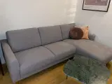 ILVA Linea sofa med chaiselong NÆSTEN SOM NY