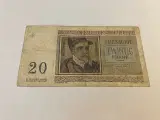 20 Francs Belgium 1956 - 2