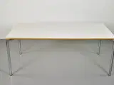 Kantinebord med hvid plade og krom stel - 3