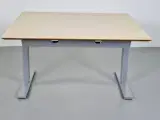 Scan office hæve-/sænkebord med birkelaminat, 120x110 cm. - 3