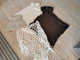 Strik poncho, halsedisse, sjal