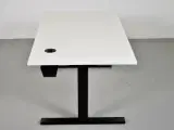 Holmris b8 hæve-/sænkebord i hvid med sort stel - 4