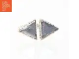 Sølvfarvet ring med sten (str. 50 mm) - 2