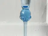 Lysestage, lyseblåt glas - 4