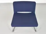 Martela softx loungestol med blåt polster og krom stel - 5