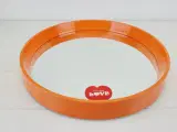Rundt retro spejl i orange - Made in Denmark - 4