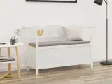 Bænk 107x45x75,5 cm massivt fyrretræ hvid