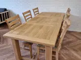 Spisebord m. 2 plader og 6 stole  - 2