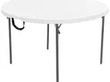 Sammenklappeligt bord Lifetime Hvid 122 x 73,5 x 122 cm Stål Plastik