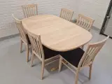 Gangsø spisebord + 6 nye stole
