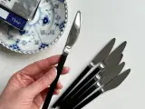 Lundtofte frokostknive m sort skaft, 6 stk samlet - 3