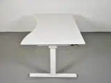 Scan office hæve-/sænkebord med hvid plade og hvidt stel, 180 cm. - 2