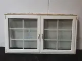 Dreje-kip vindue 2 fag med opluk, pvc, 2073x120x1168 mm, hvid - 2