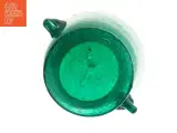 Grøn glasvase med hank (str. 12 x 9 cm) - 2