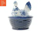 Dekorativ porcelæns høne krukke med låg (str. 12 x 12 cm) - 5