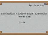 Selvvandende blomsterkasser i egetræ