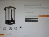 Kaffemaskine stor 15 liter med filter