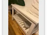 Flot hvid bænk