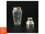 Glas cocktailshaker med sølvfarvet låg (str. 18 x 8 cm) - 2