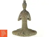 Træskulptur af mediterende figur (str. H 31 cm) - 2