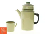 Emalje kaffekande fra svenske Kockums. Tilhørende krus - 3