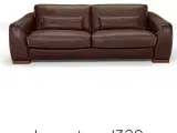 Brun læder sofa. Italiensk design - 3