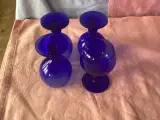 Koboltblå glas 4 forskellige ialt 22stk - 3