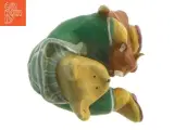 Keramikfigur af bamse med kat (str. 5 cm) - 4
